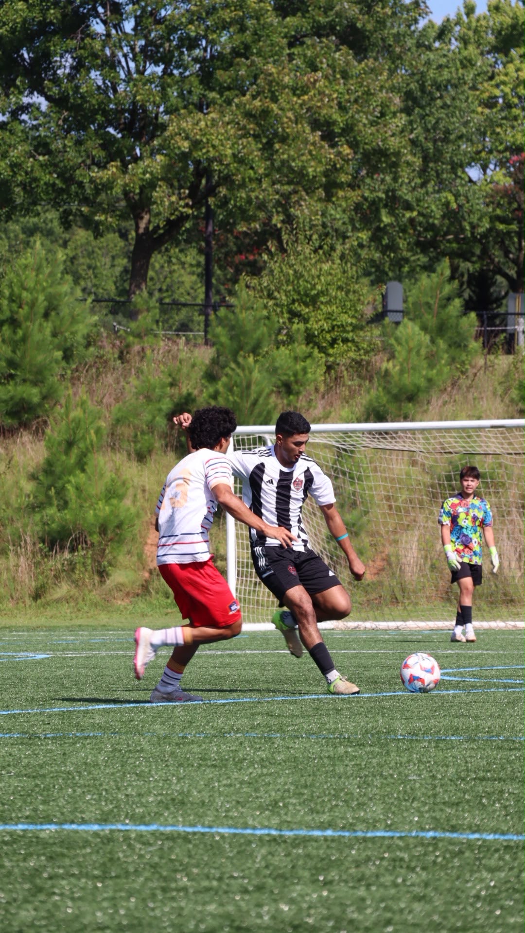 NC United FC player on the ball against NC Ballers during the August 8 preseason friendly