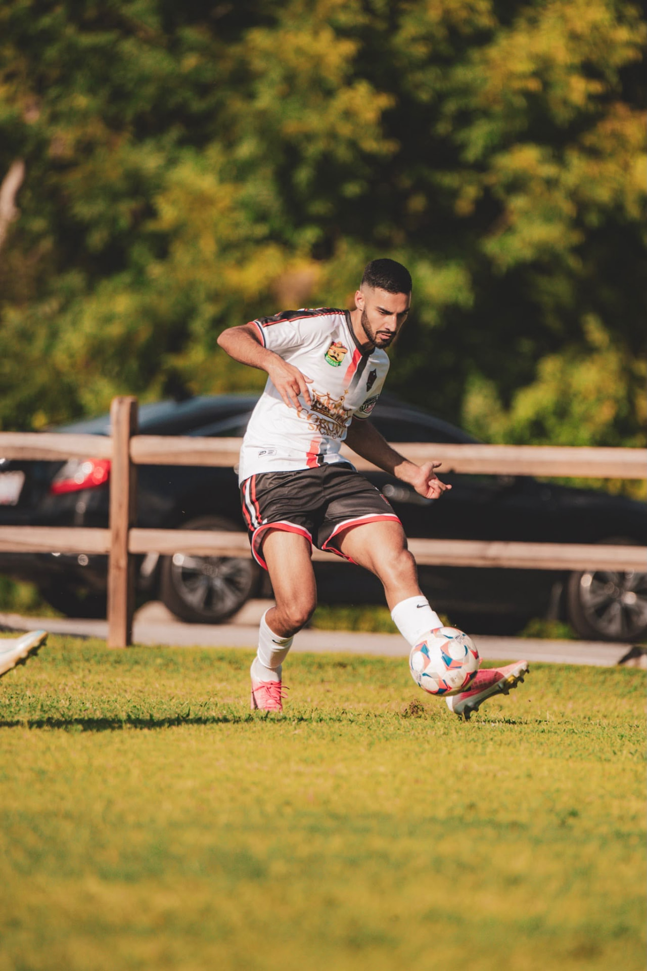 NC United FC's Hunbal Durrani on the ball during the September 13 match against FC Roanoke.