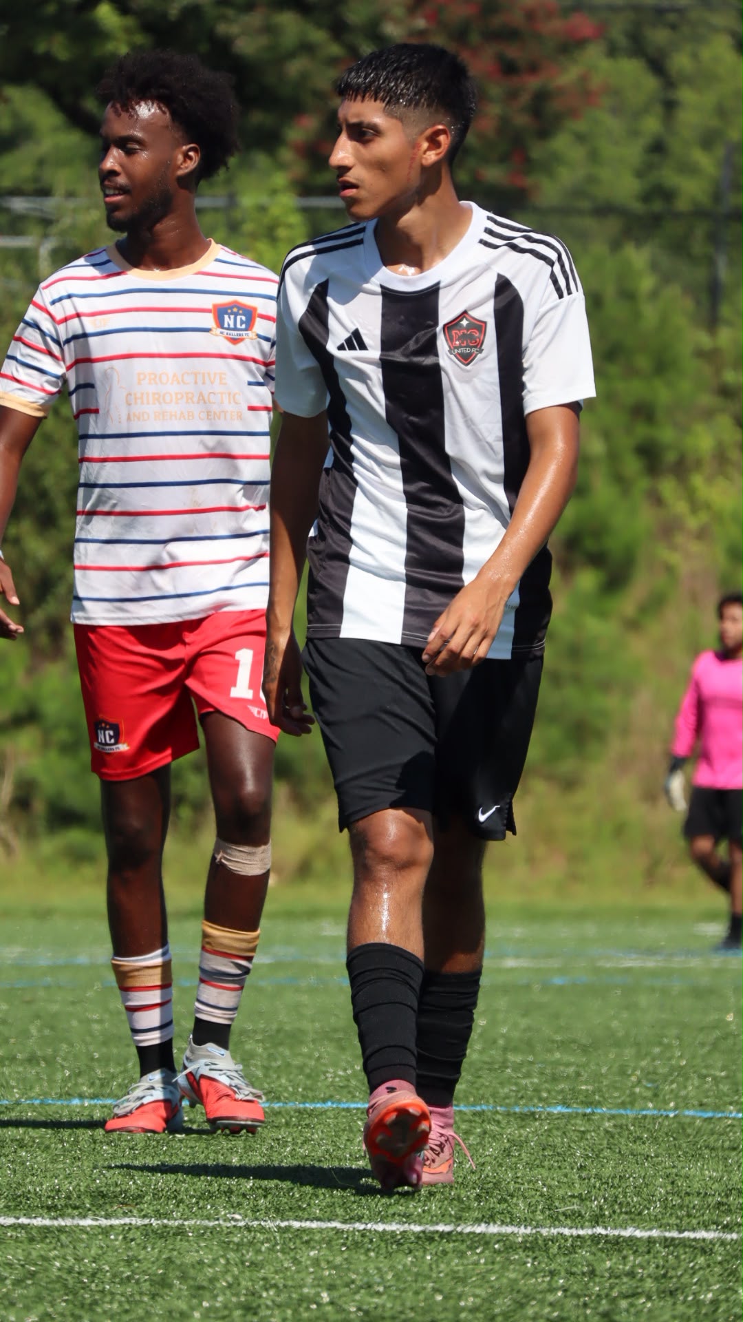 An NC United FC player during the August 8 preseason friendly against NC Ballers